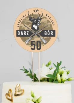 Topper dekoracja na tort DLA MYŚLIWEGO
