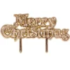 Topper do wypieków MERRY CHRISTMAS dekoracja ciasta złota