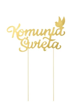 Topper Komunia Święta - złoty