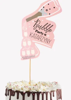 Topper na tort BUBBLE PARTY topper urodzinowy