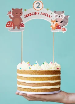 Topper na tort dla dziecka LEŚNE ZWIERZĘTA