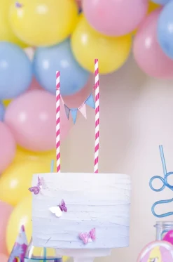 Topper na tort GIRLANDA różowa