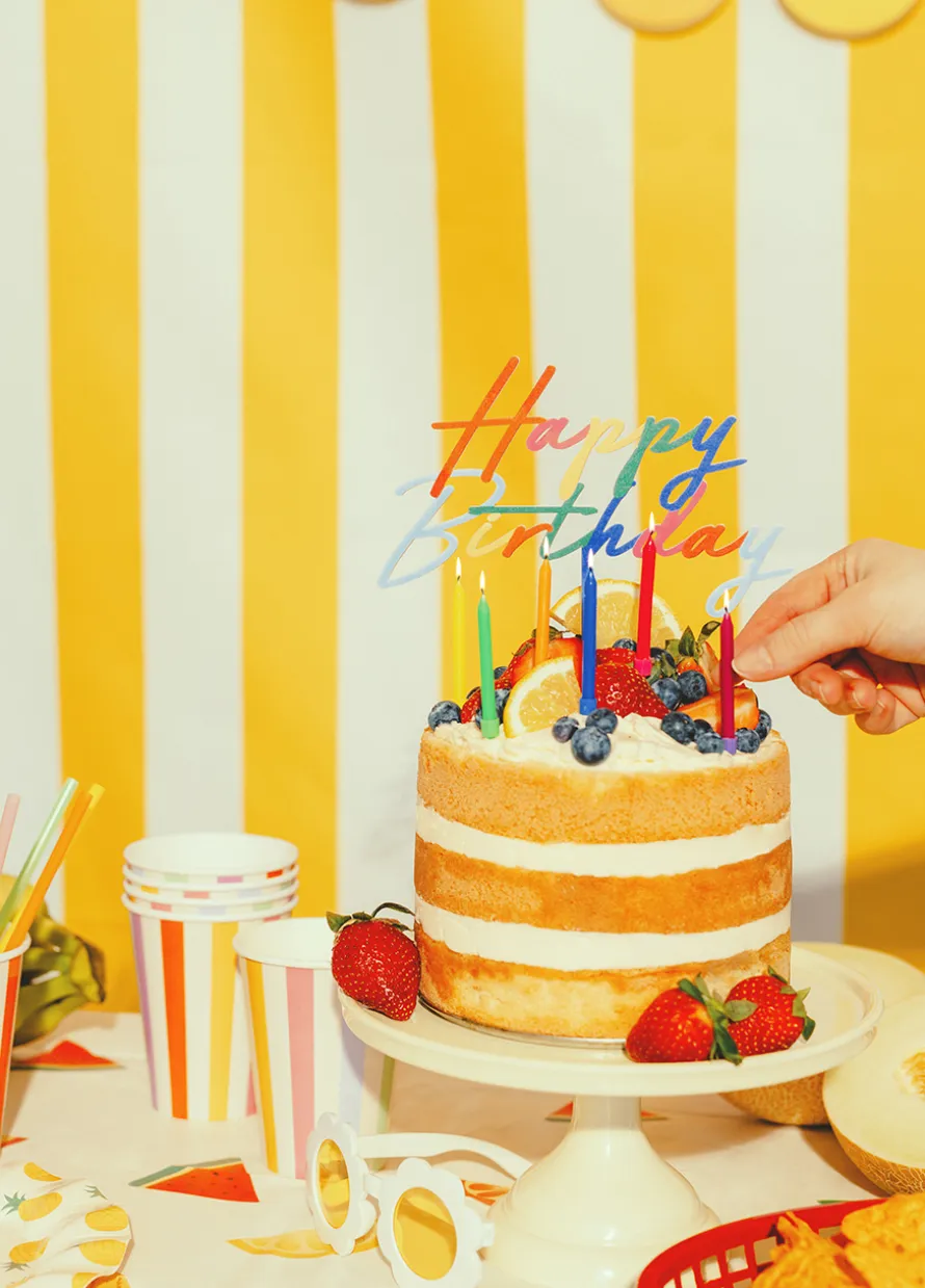 Topper na tort HAPPY BIRTHDAY kolorowy