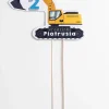 Topper na tort koparka ROBOTY DROGOWE