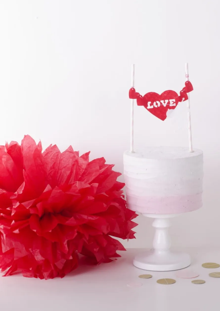 Topper na tort LOVE ozdoba walentynkowa