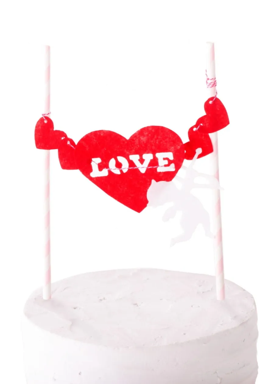 Topper na tort LOVE ozdoba walentynkowa