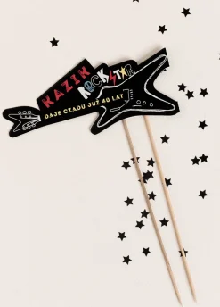 Topper na tort ROCKSTAR dekoracja tort z gitarą