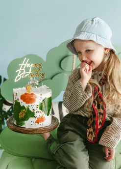 Topper na tort urodzinowy HAPPY BIRTHDAY ZŁOTY akrylowy