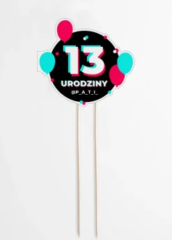 Topper na tort urodzinowy w stylu TIK TOK
