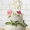 Topper na tort weselny Mr & Mrs złoty