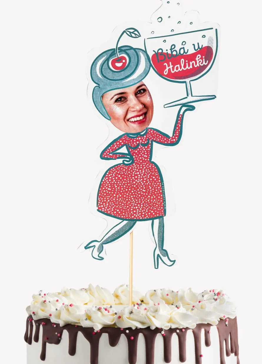 Topper personalizowany na tort BIBA