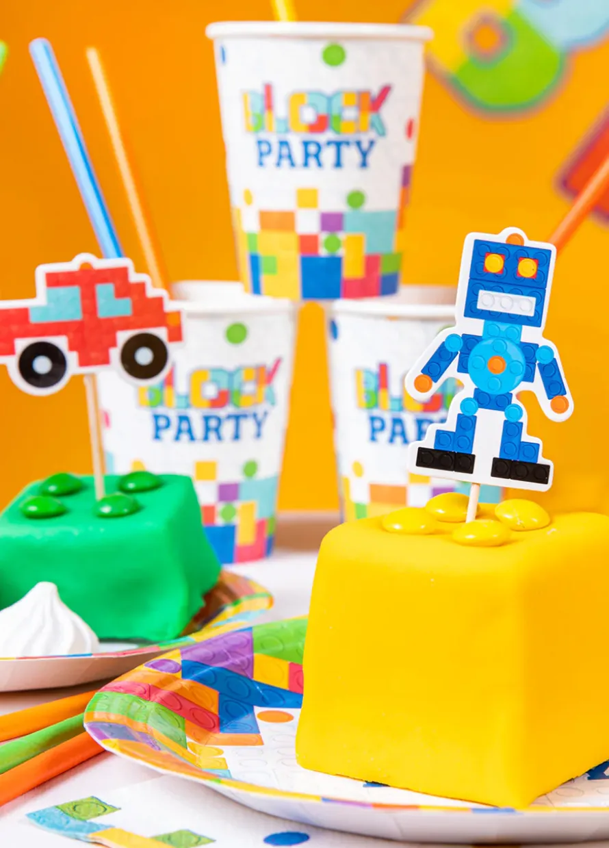 Toppery na tort KLOCKI (5 szt.)