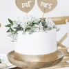 Toppery na tort weselny Mr & Mrs z juty (2szt.)