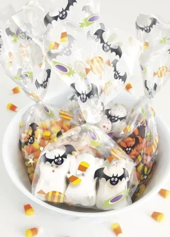 Torebki foliowe na cukierki Halloween CUKIEREK ALBO PSIKUS (20szt.)