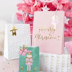Torebki na prezenty świąteczne MERRY CHRISTMAS (3szt.)