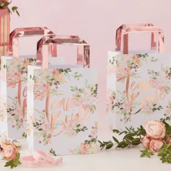 Torebki papierowe FLORAL wieczór panieński (5szt.)