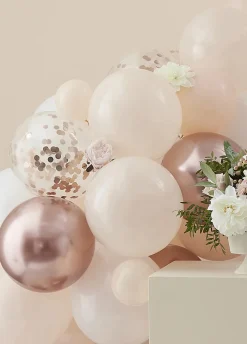 Łuk balonowy ELEGANT peach & rose gold