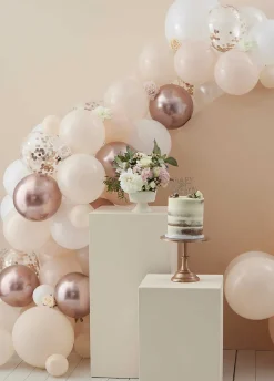 Łuk balonowy ELEGANT peach & rose gold