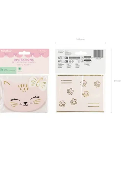 Urodzinowe zaproszenia KOTKI 6 szt.
