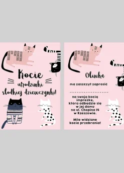 Urodzinowe zaproszenia KOTY personalizowane