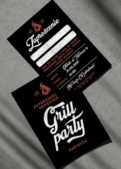 Urodzinowe zaproszenia na grilla GRILL PARTY