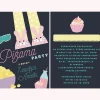 Urodzinowe zaproszenia na PIŻAMA PARTY personalizowane