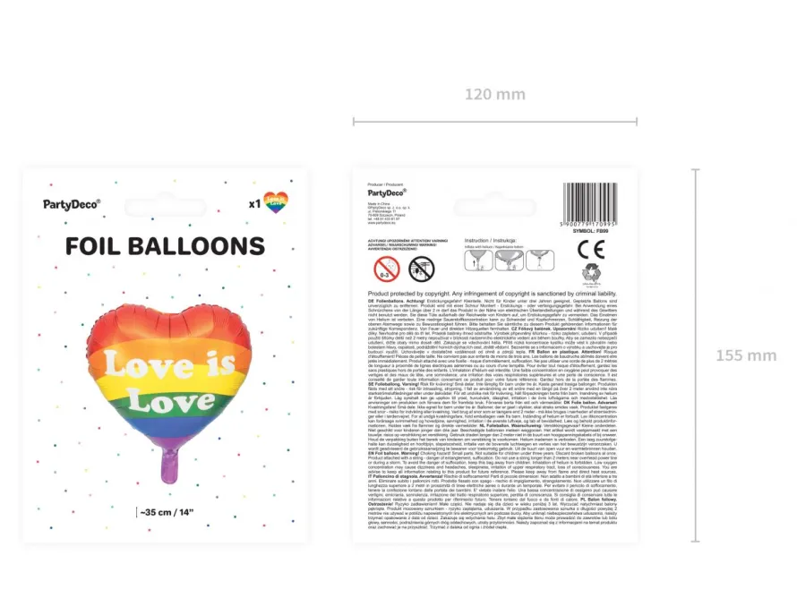 Walentynkowy balon foliowy LGBT