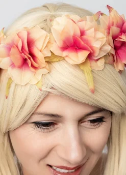 Wianek na głowę boho PASTELOWE KWIATY