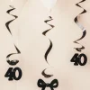 Świderki z kokardkami DEKORACJA SALI NA 40 URODZINY 50cm