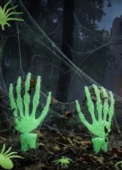 Świecące w ciemności RĘCE KOŚCIOTRUPA dekoracja halloweenowa