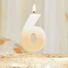 Świeczka cyferka GOLD OMBRE 6