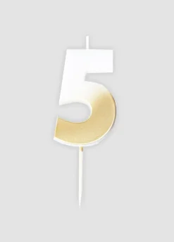 Świeczka cyferka GOLD OMBRE - 5