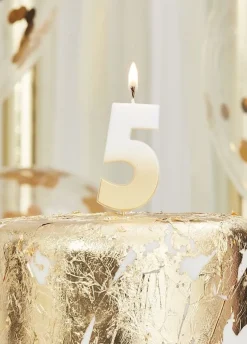 Świeczka cyferka GOLD OMBRE - 5
