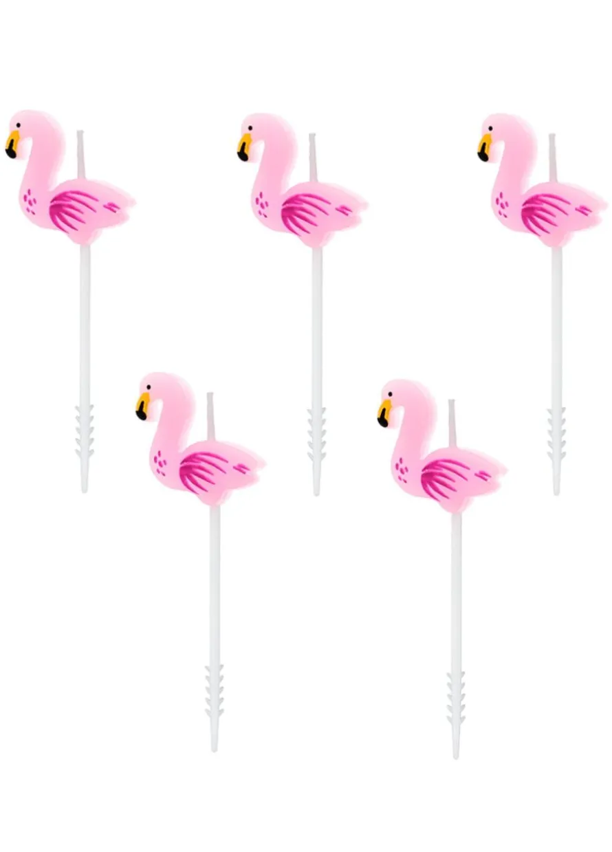 Świeczki do tortu FLAMINGI (5szt.)