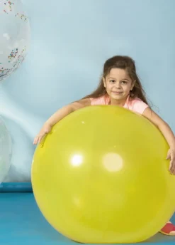 Wielki balon żółty pastelowy 1m