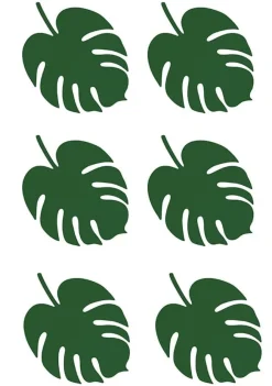 Winietki na stół ALOHA liście monstery (6szt.)