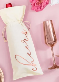 Woreczki bawełniane CHEERS rose gold (5szt.)