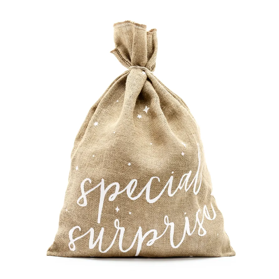 Worek jutowy SPECIAL SURPRISE worek na prezenty 40cm x 55cm
