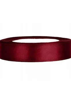 Wstążka satynowa bordowa 12mm/25m