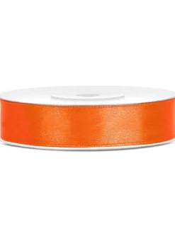 Wstążka satynowa pomarańczowa 12mm/25m