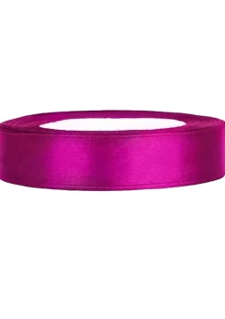 Wstążka satynowa różowa fuksja 12mm/25m