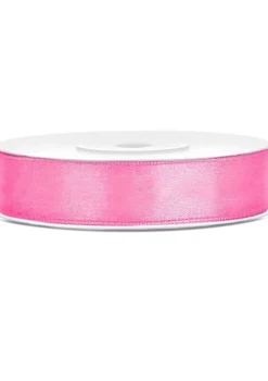 Wstążka satynowa różowa 12mm/25m