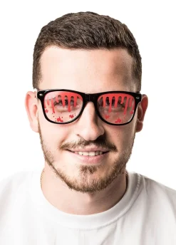Zakrwawione okulary na HALLOWEEN