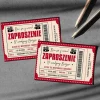 Zaproszenia BILET zaproszenia personalizowane na urodziny