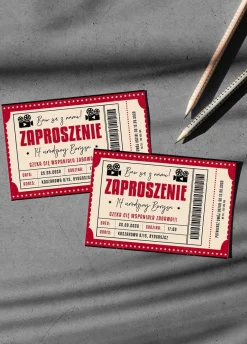 Zaproszenia BILET zaproszenia personalizowane na urodziny