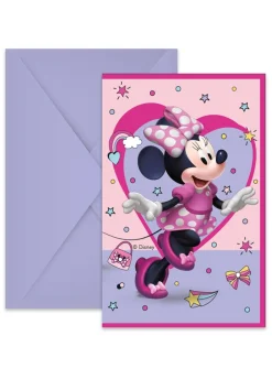 Zaproszenia i koperty MYSZKA MINNIE (6szt.)