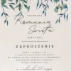 Zaproszenia komunijne personalizowane GAŁĄZKI kalka 14x19,5 cm