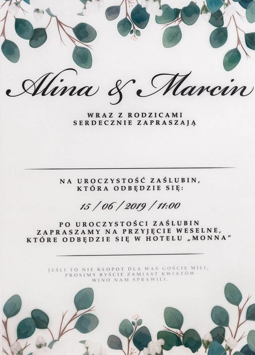 Zaproszenia ślubne z własnym tekstem