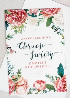 Zaproszenia na chrzest personalizowane PIWONIE