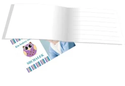 Zaproszenia na roczek dla chłopca SOWA personalizowane